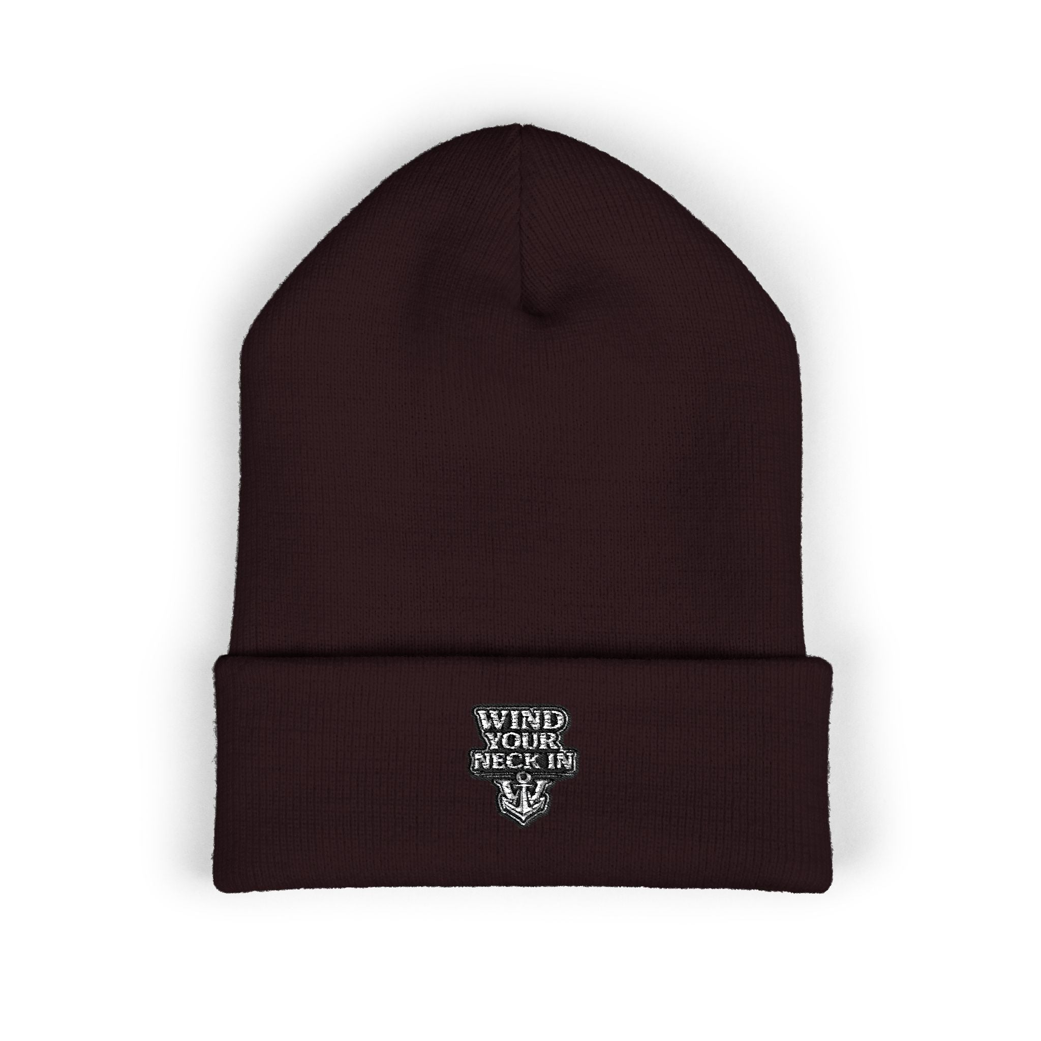 Embroidered 'Find Your Wild' Cuffed Beanie — Cozy Outdoor Ski & Snowboard Hat Printify