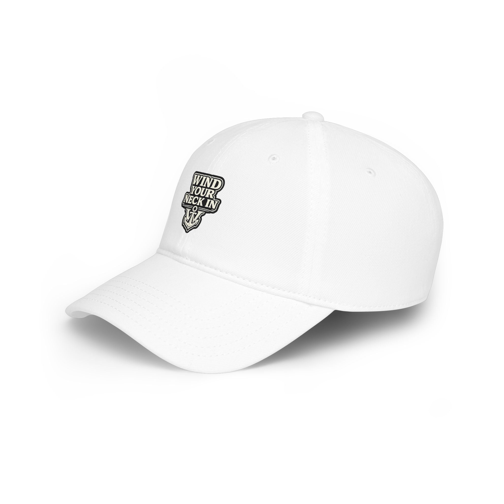 Wind Your Neck In Baseball Cap — Vintage Anchor Embroidered Hat Printify