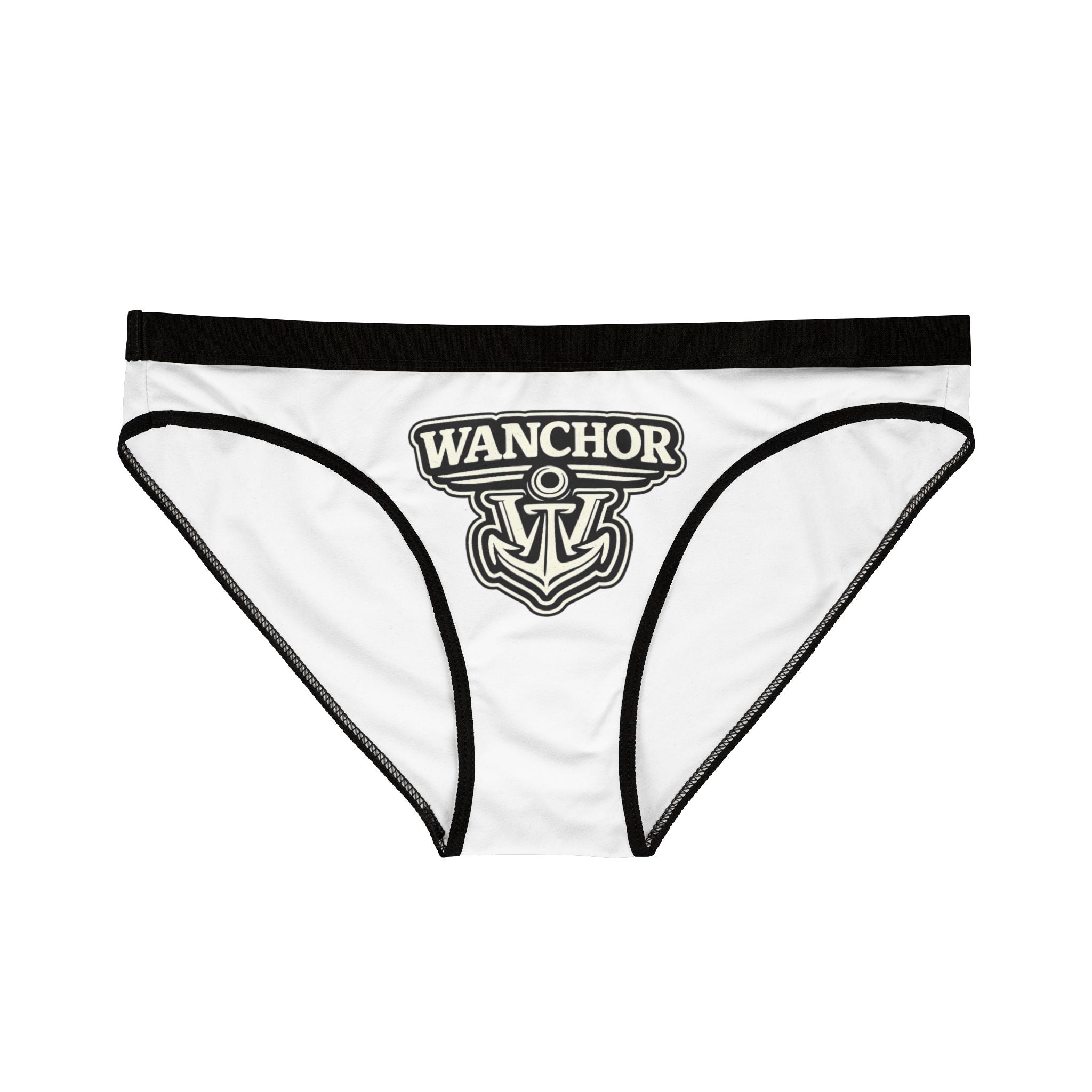 Wanchor Anchor Logo Bikini Briefs — Nautical Women's Underwear Printify